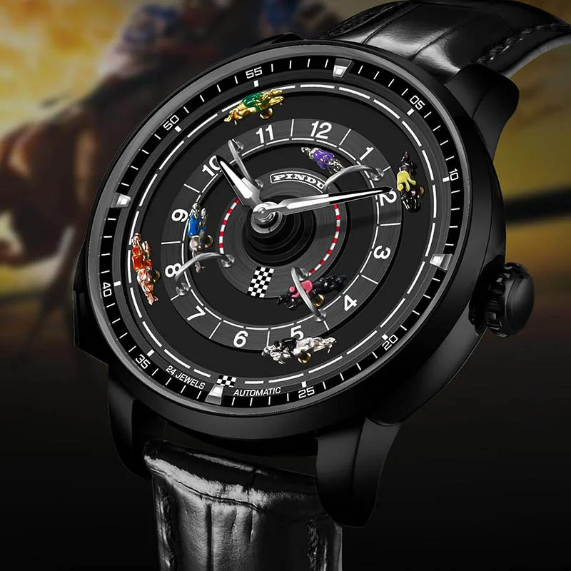 2025 New PINDU DESIGN Luxury Men Mechanical Watches Stainless Steel Watch Top Brand Sapphire Glass Button rotation game Watch - Image 2
