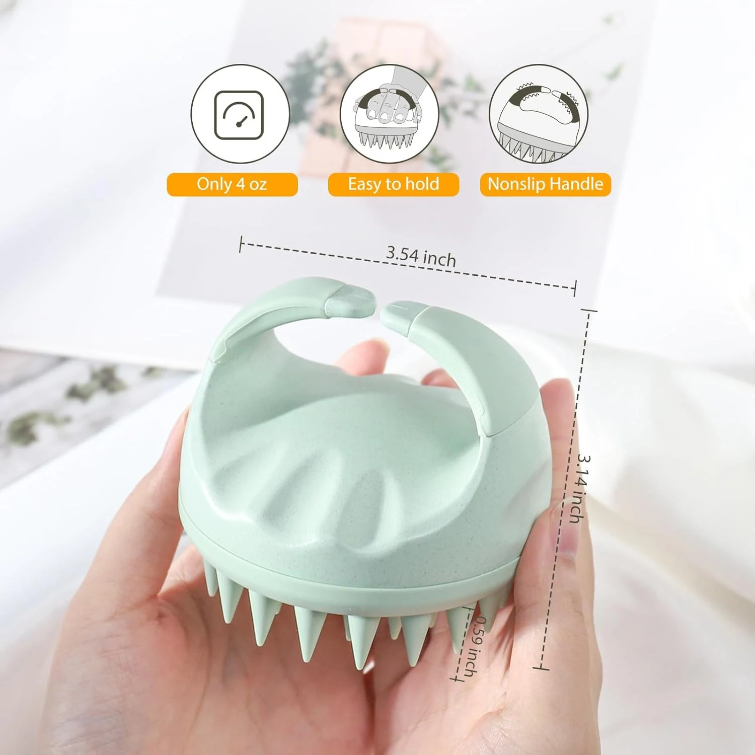 

Silicone Scalp Massager Comb - Hair shampoo Washing and Scalp Massage Tool, Comfortable and Convenient for Dry and Wet Use