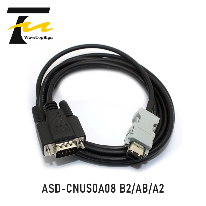 WaveTopSign  servo driver and computer communication cable programming download Cable ASD-CNUS0A08  rs485 for Delta  B2 AB A2