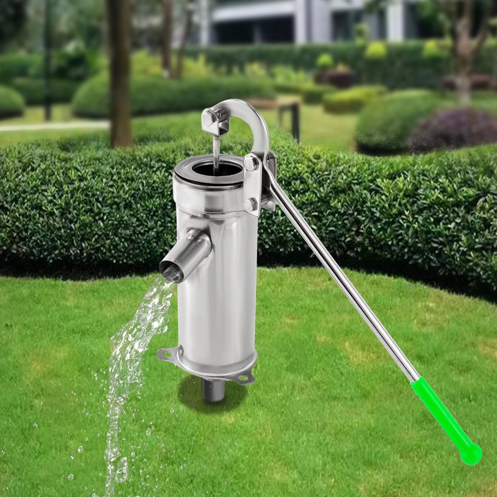 Manual Water Pump Stainless Steel Suction Pump Hand Press Pump Shake Water Pump Well Suction Pump Ground Water for Home Garden