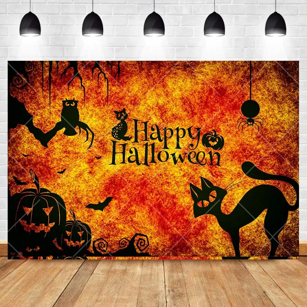 Halloween Scary Pumpkin Castle Horror Night Family Party Banner Backdrop Custom Childs Room Photo Poster Decor Studio Background