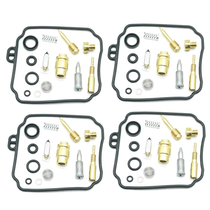 For YAMAHA Royal Star XVZ13 XVZ1300 XVZ 13 1300 A AT LT 96-00 Carburetor Repair Kit Float Main Slow Jet Vacuum Diaphragm 4 Sets