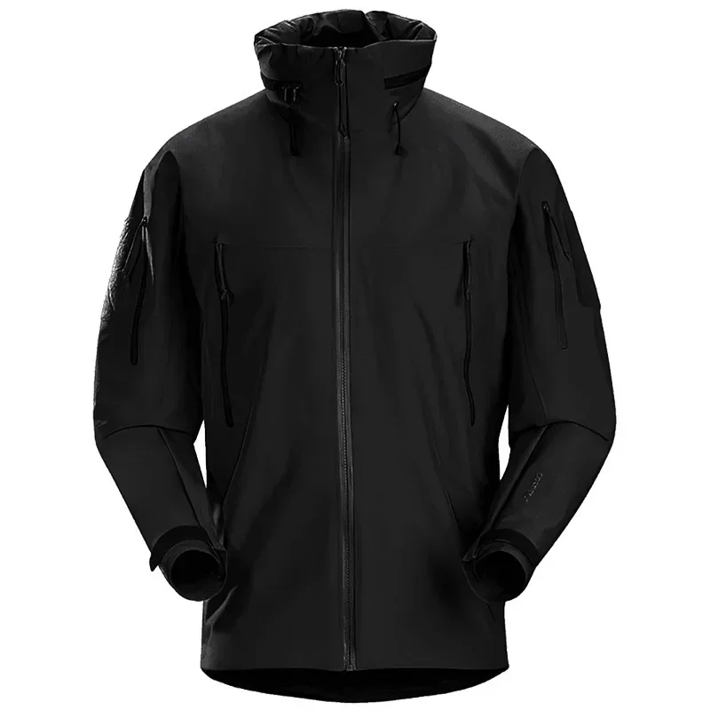 Men's Outdoor Hardshell Jacket Windproof Waterproof Wear-resistant Hooded Climbing Jacket Tactical GEN2