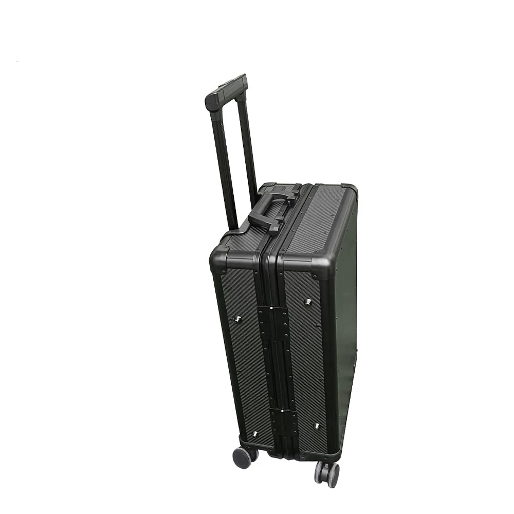 Upgrade Universal pre-preg carbon fiber Luggage 20-Inch carbon black Trolley Case lightweight duralble