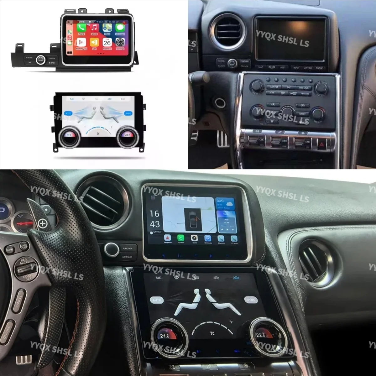 

17.9" Car Radio For Nissan GTR GT-R R35 2007-2015 Car Multimedia Video Player Stereo Auto GPS Navigation Carplay Unit AC Panel