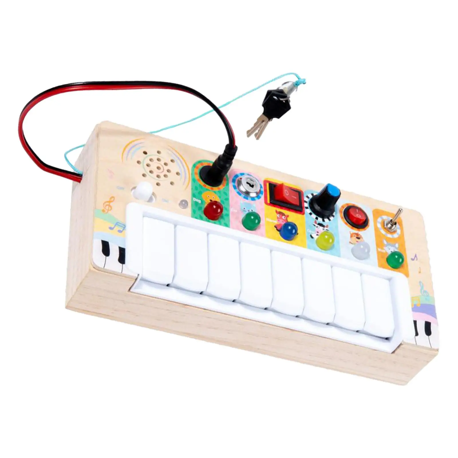 Busy Board DIY Accessories Switch Piano Toddlers Learning Cognitive for Girls Boys Children 1-2 Years Old Kids Educational Toys