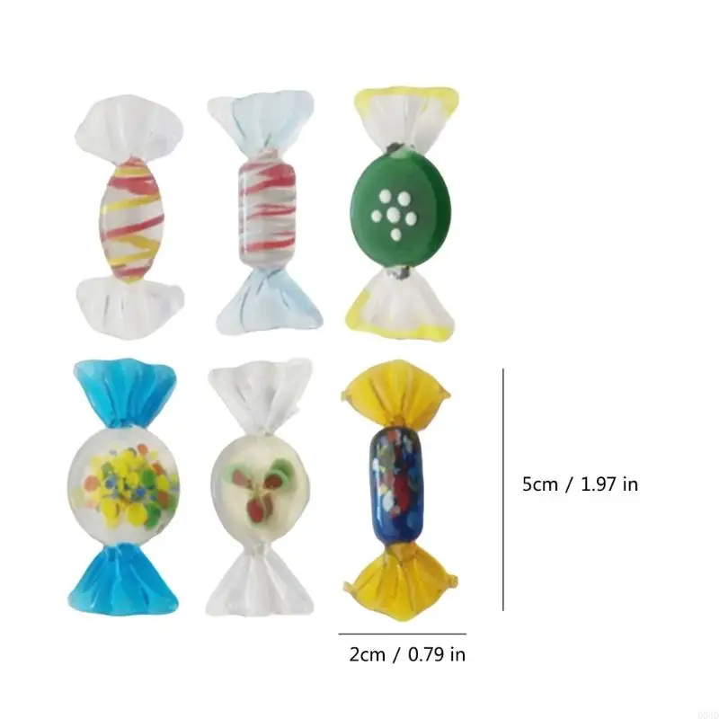 D0AD Beautiful Glass Candys Collectibles الحلي المحددة لللكنة المنزلية
