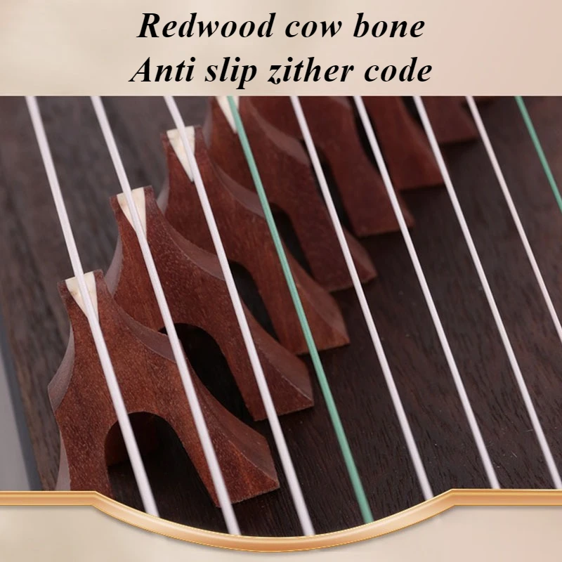 Guqin chino hecho a mano, rendimiento portátil, Guzheng pequeño, práctica para principiantes, instrumentos musicales tradicionales Guzheng profesionales