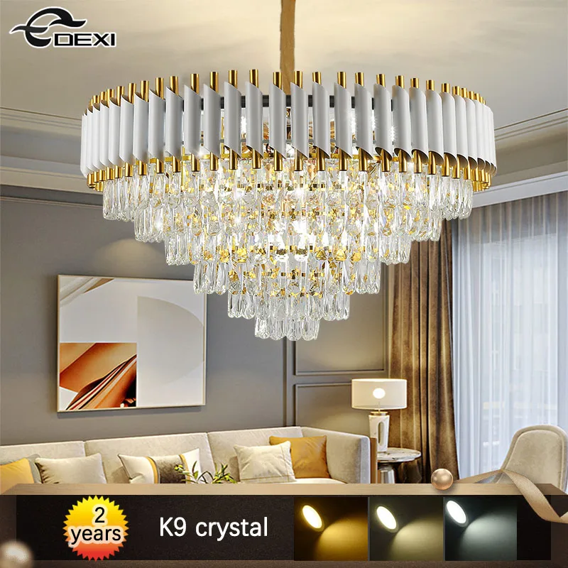 

Nordic K9 Crystal Droplight Living Rooms Bedroom Ceiling Light Dining Hall Corridor Lighting Lamp E14 Hanging Chain Adjustable