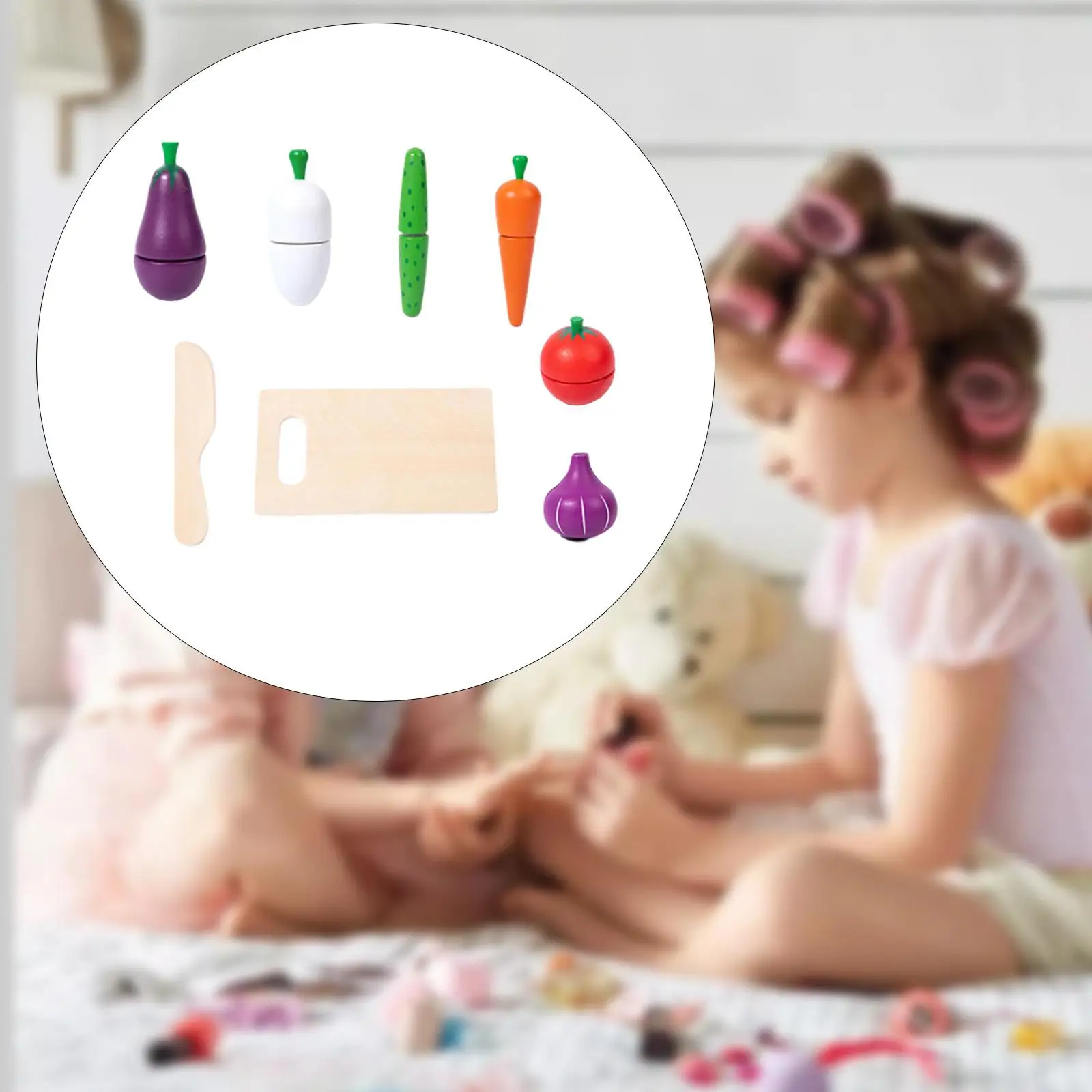 Cutting Play Food Toys Color Sorting Set for Kids Boys Girls 3+ Year Old