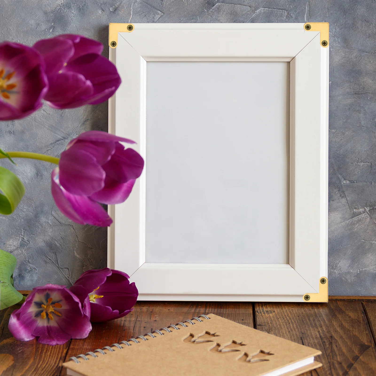 

6pcs L Shape Brass Flat Corner Brackets Copper Angle Joints Durable Furniture Connectors Drawer Fixed Corner Codes For