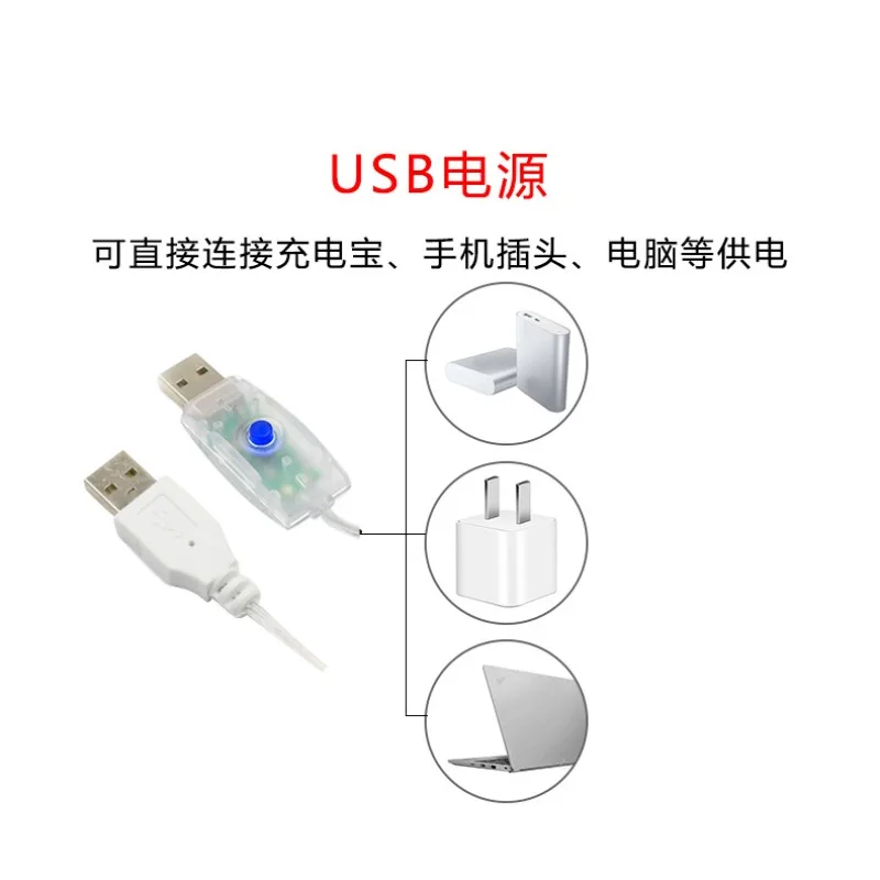 防水LEDストリングライト10m, 20m,USB,クリスマス,結婚式,パーティーの装飾用