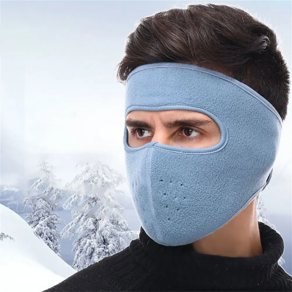 Orejeras cálidas de invierno para hombres y mujeres, máscara polar cálida para ciclismo, a prueba de viento, cubierta bucal a prueba de frío, protector facial al aire libre para acampar, esquí