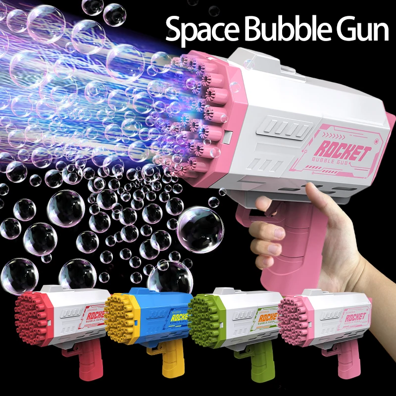 Automatic 40 hole  Blower Bubble Gunner Outdoor kids toys continuously produces bubbles birthday weddings（No Bubble Water）