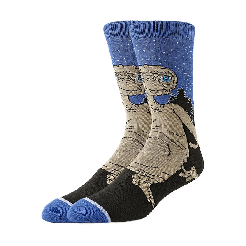 Calcetines con temática de Anime de dibujos animados para hombres y mujeres, estampados de Navidad y Halloween, moda urbana de Hip Hop, novedad, divertidos calcetines informales