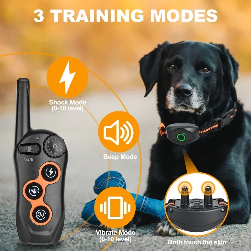 Remote control dog training device dog collar 600 meters remote control training bark stopper waterproof dog training device