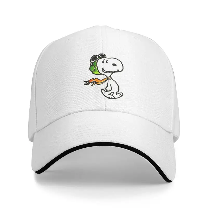 Custom S-Snoopys Flying Ace Baseball Cap Men Women Adjustable Dad Hat Outdoor