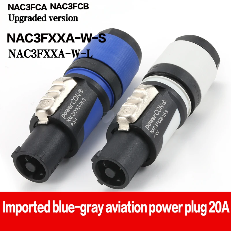 NEUTRIK NAC3FXXA-W-S Original PowerCON Connector 20A Locking 3-Pin Power Plug for Audio LED Screen Stage Lighting