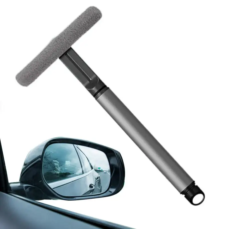 Retractable Auto Glass Squeegee Windshield Cleaner Auto Portable Rainy Glass Window Cleaning Tool Stainless Steel  Mirror Wiper