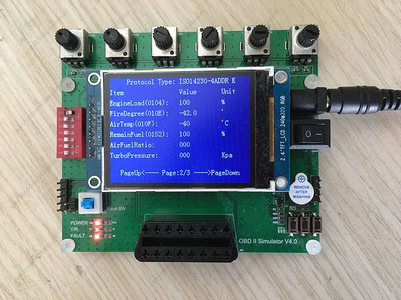 Professional Vehicle OBD ECU J1939 Simulator ELM327 for Automotive Testing And Development
