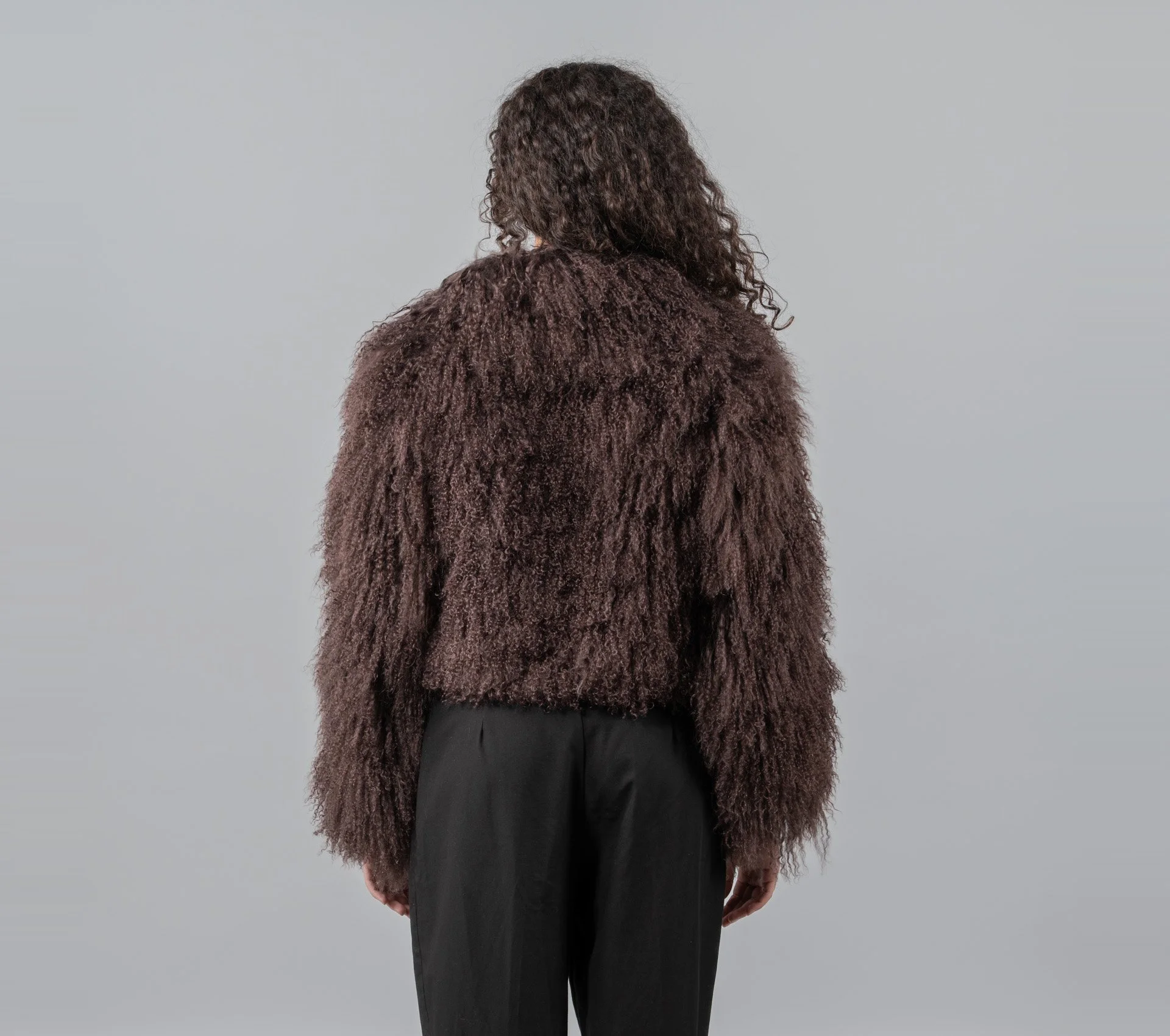 Luxury women's genuine Mongolian sheepskin coat