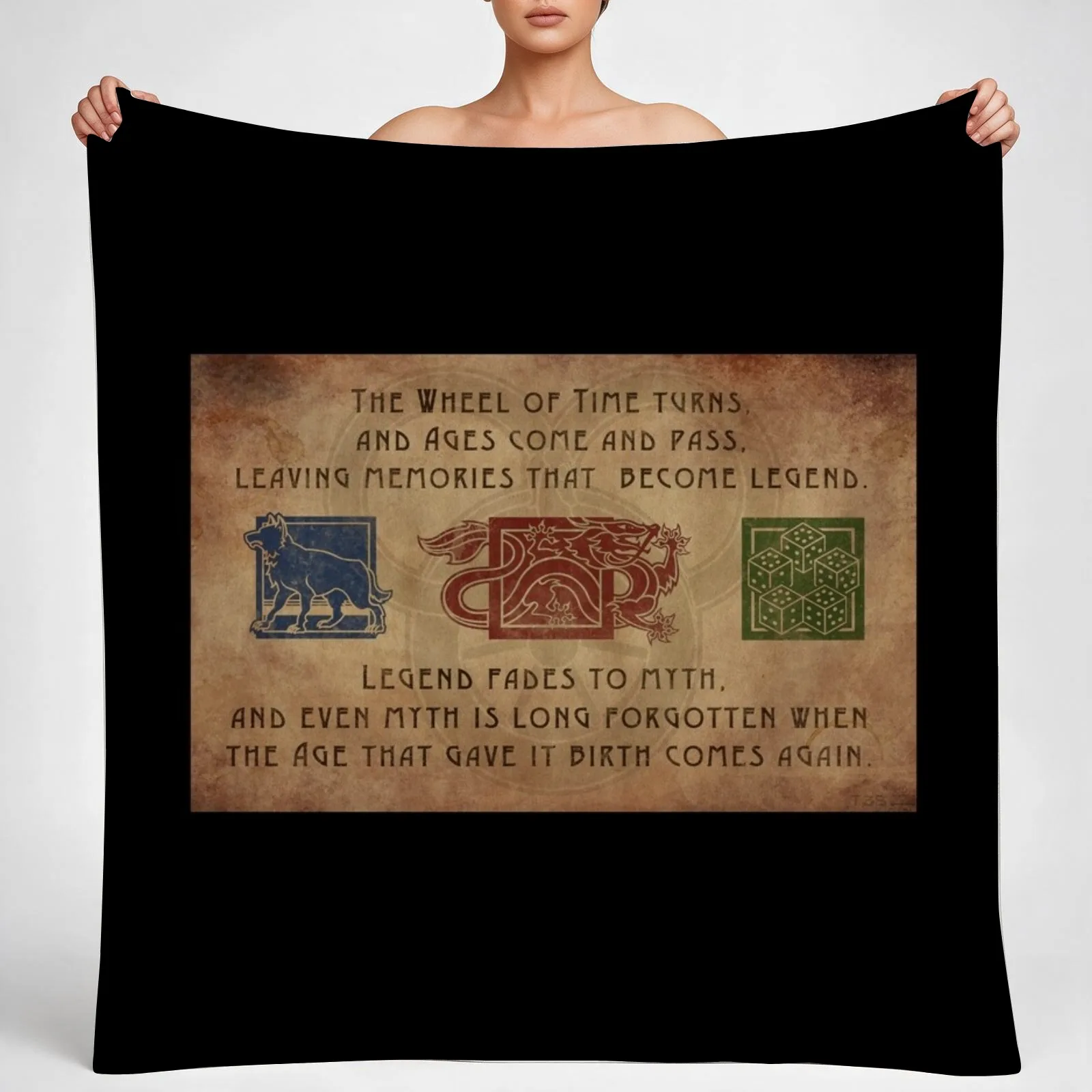 the wheel-of time Throw Blanket couch cozy soft plush fuzzy picnic outdoor blanket
