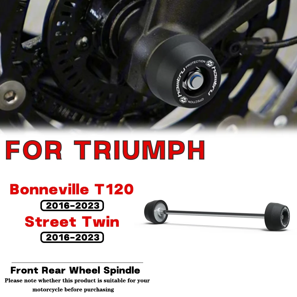 

For TRIUMPH Bonneville T120 Black Street Twin 2016-2023 Motorcycle Accessories Front Rear Wheel Spindle Crash Protector