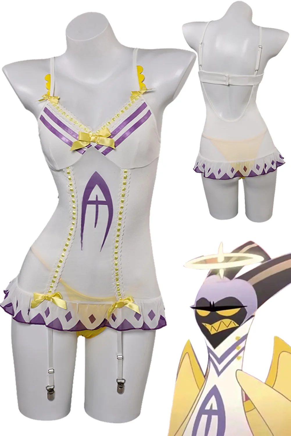 Adam-ropa de Cosplay para mujer, lencería de Anime de dibujos animados Hell Inn, trajes de juego de rol para niñas adultas, disfraz de fantasía, traje de Halloween