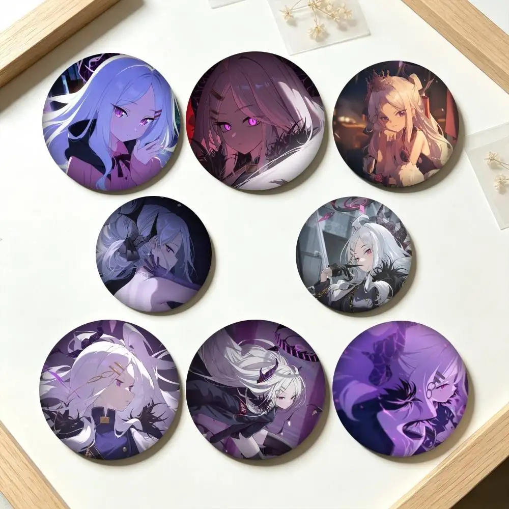 B-Blue Archive Sorasaki Hina 25 32 44 58 75mm Badges Personalized Round Brooches Pins Accessory Gift