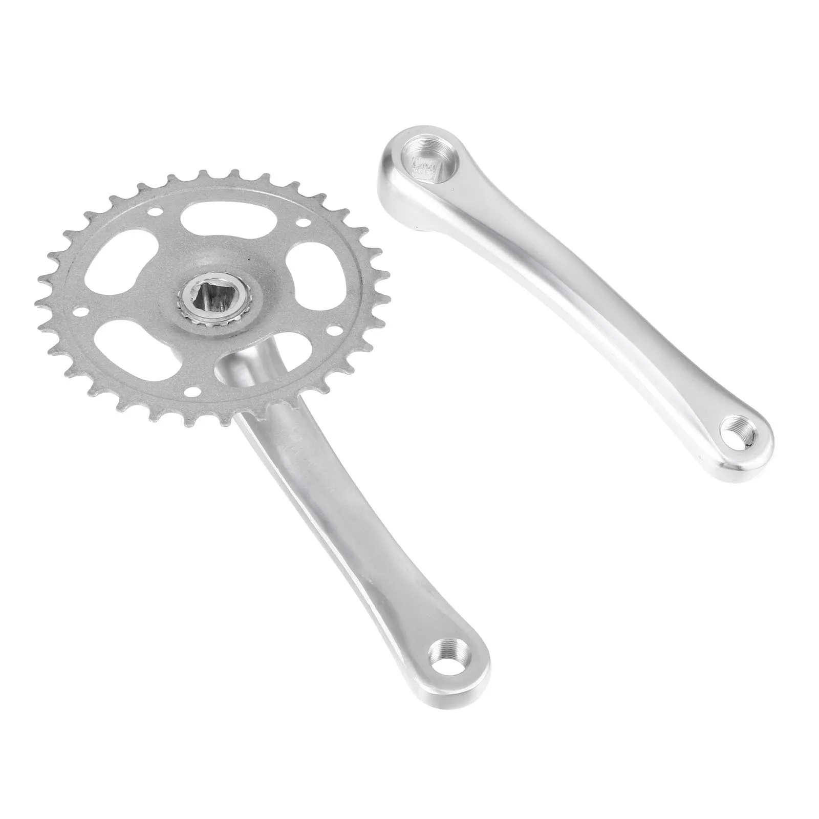 

1Set Single Ring Bike Crankset Aluminum Alloy Mountain Bike Crank Arm Kit for Single Road Fixed Gear Bicycle