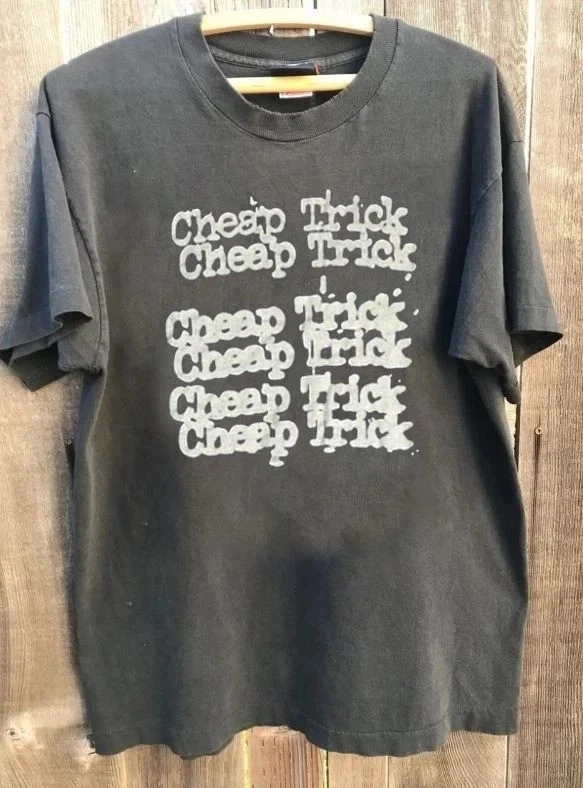 Vintage Cheap Trick Logo Graphic Charcoal Unisex T shirt Men Women Vintage T Shirt Men T Shirt