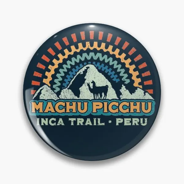 Machu Picchu Retro Inca Peru  Soft Button Pin Cute Badge Collar Lapel Pin Creative Fashion Decor Lover Cartoon Brooch Women Hat