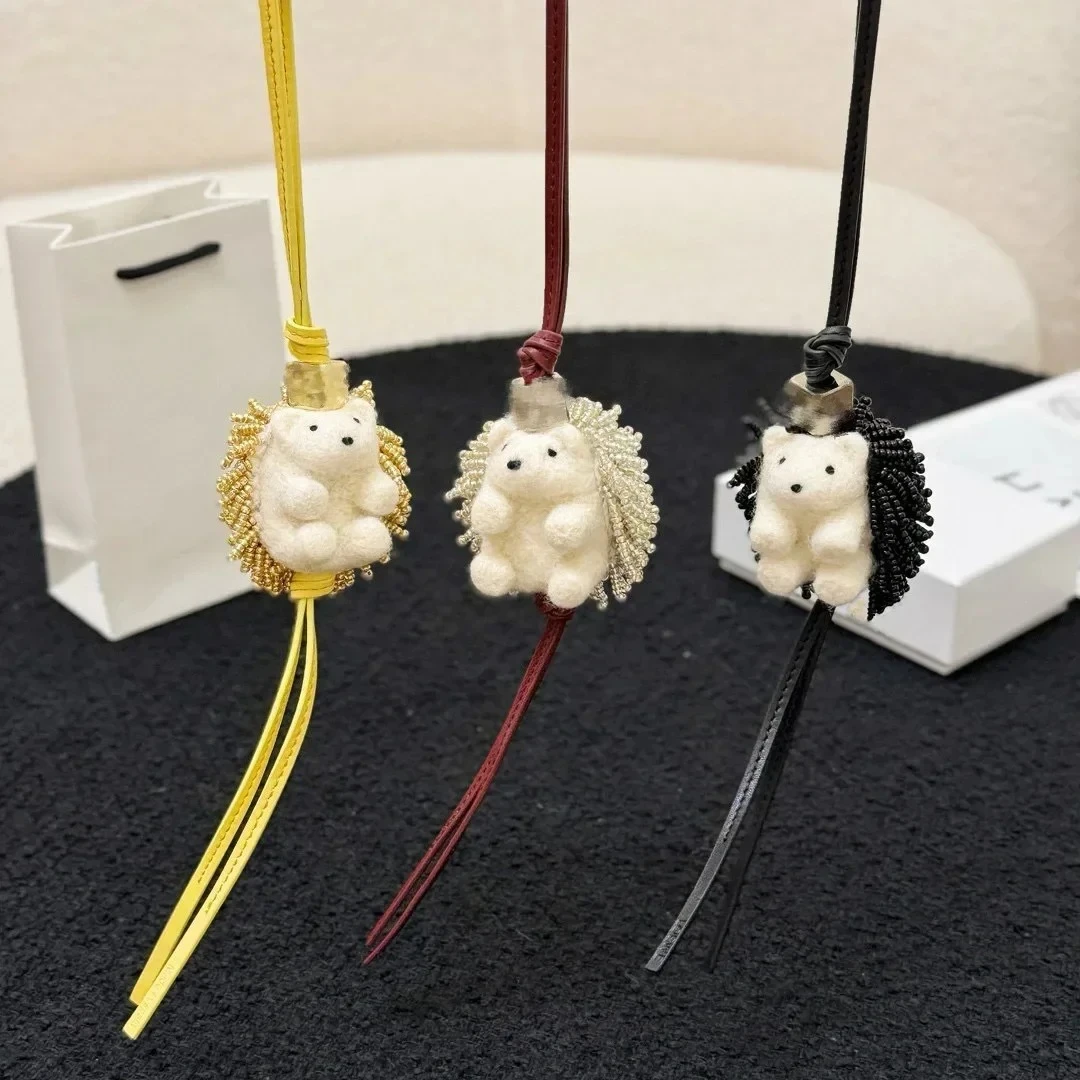 

handmade wool felt pendant for hedgehog koalas, suitable for luggage and car keychains bag charm