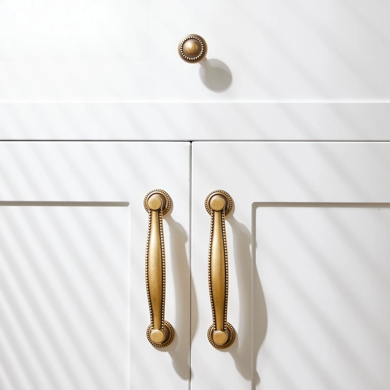 

American Style Solid Shell Cabinet Drawer Handle French Luxury Wine Shoe Wardrobe Door Pull
