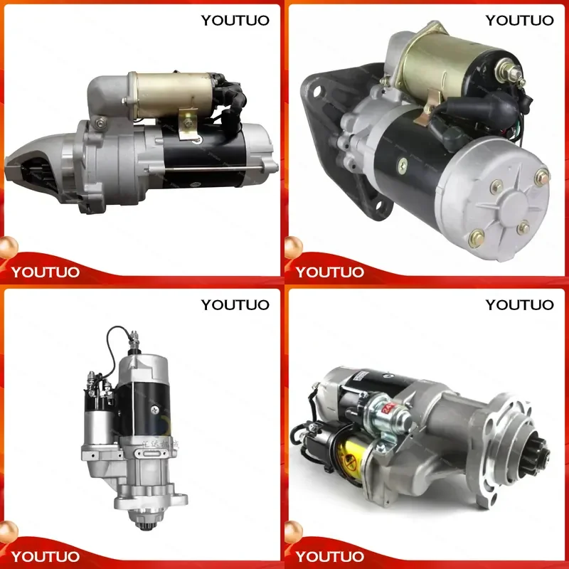 Starting Motor 600-813-4980 Compatible with SA6D132-1 Engine Starter Assembly Replacement Part for Heavy Duty Machinery