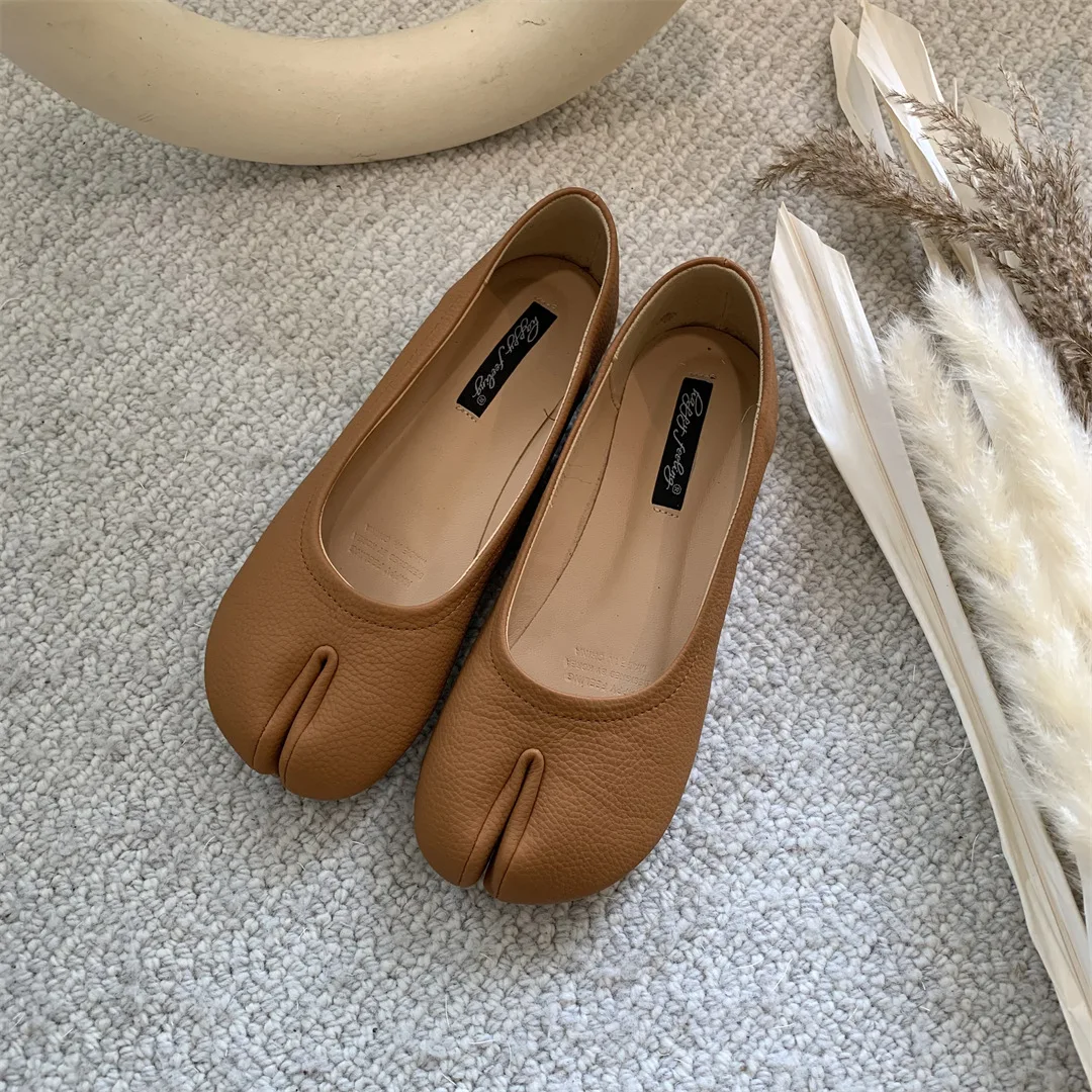 Bailamos Brand New Split Toe Flats Ballet Shoes Woman Slip On Loafers Soft Bottom Moccasins Tabi Ninja Women Casual Shoes Mujer