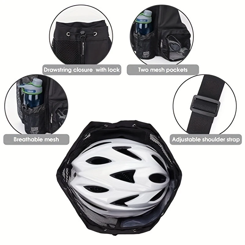 Swim Mesh Drawstring Backpack with Wet Pocket, Multipurpose Beach & Gym Bag for Swimming, Workout, Travel & Outdoor Activities