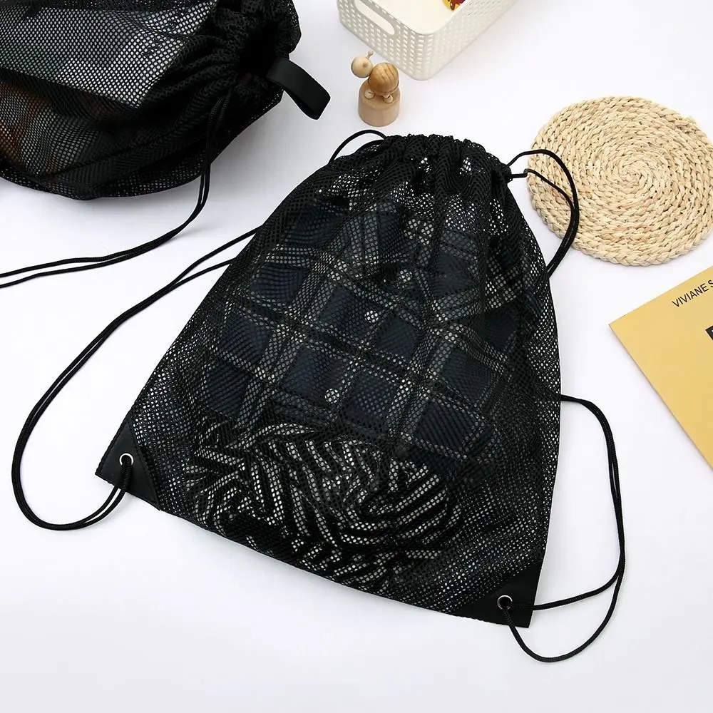 New Gym Sports Basketball Multifunctional Shoulder Backpack Pull Rope Bundle Pocket Drawstring Mesh Bags Storage Bag