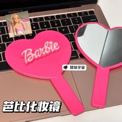 Specchio Barbie per specchio per trucco Specchio portatile da donna a forma di cuore Kawaii Anime