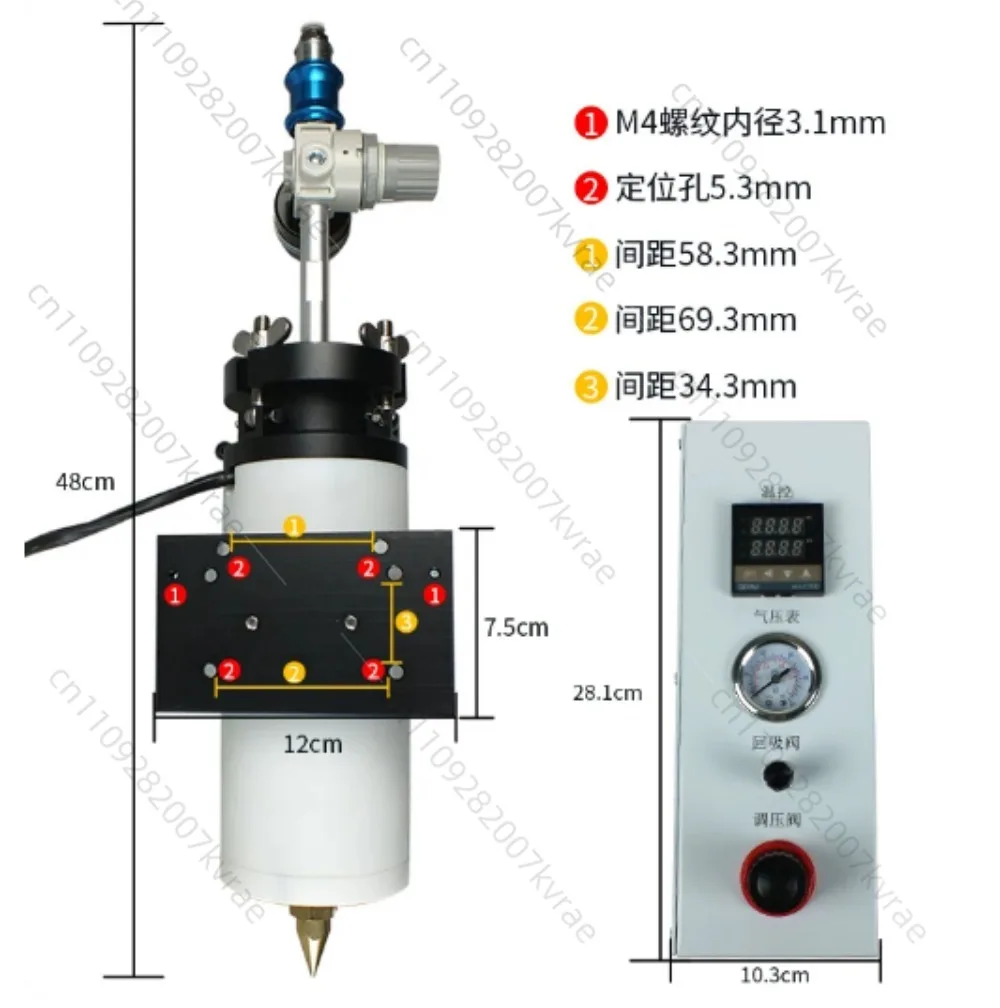 300CC Automatic Hot Melt Glue Dispenser Set with Heating Head Constant Temperature Device and Pump 220V Voltage
