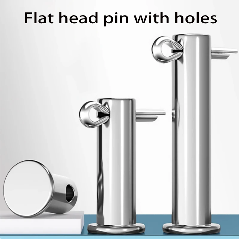 M3M4 M5 M6 M8with Hole Pin Shaft Cotter Pin Set Flat Head Cylindrical Pin Plug Pin Positioning Pin GB882 304 Stainless Steel