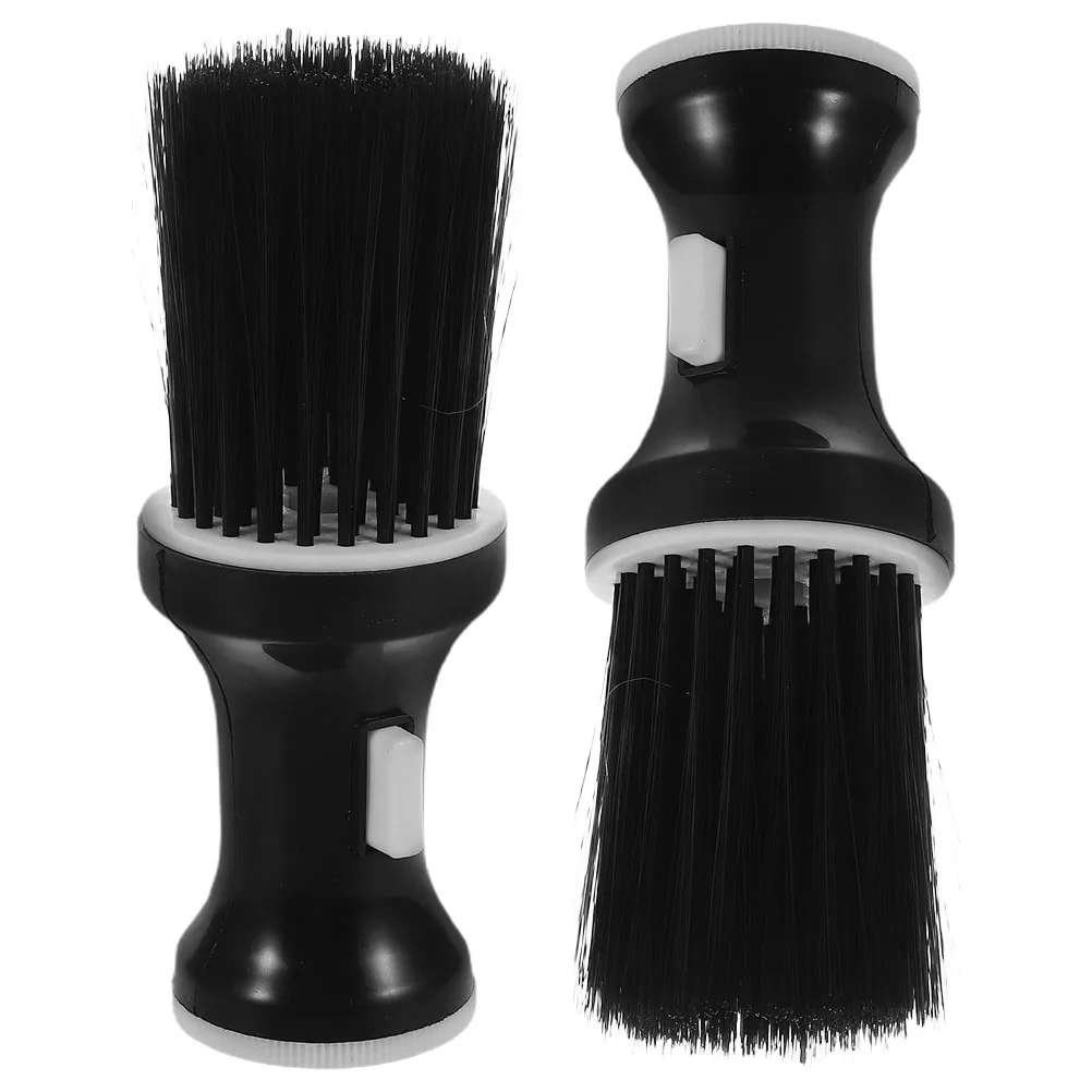 

2 Pcs Hair Cleansing Brush Duster Black Barber Supplies Neck Cleaning Fade Grooming Beard Dust Soft Bristles Body