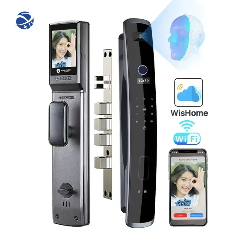 Face Recognition Camera Smart Locks Safe Outdoor Waterproof Electronic Lock Fingerprint App Wifi Remote Unlock Digital Door Lock