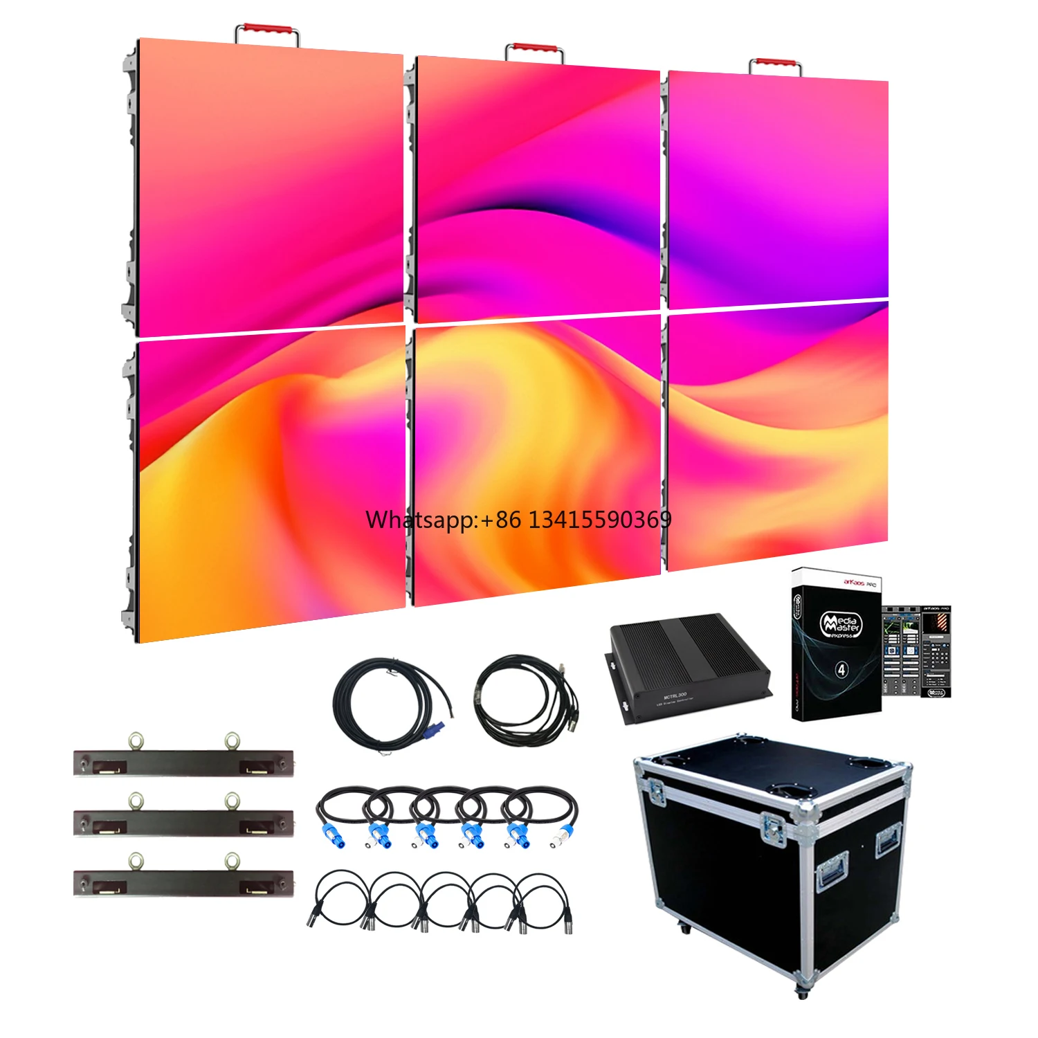 Event Dj Booth LED Stage Screen Rental Had Full Color LED Video Wall Complete System P3 Outdoor LED Display Panel