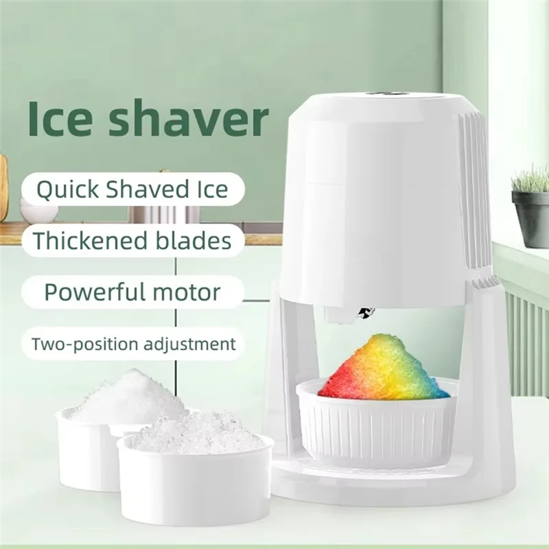 

M11K-Electric Ice Shaver Small Household Automatic Two Speed Adjustable Ice Shaving Machine Ice Crusher US Plug