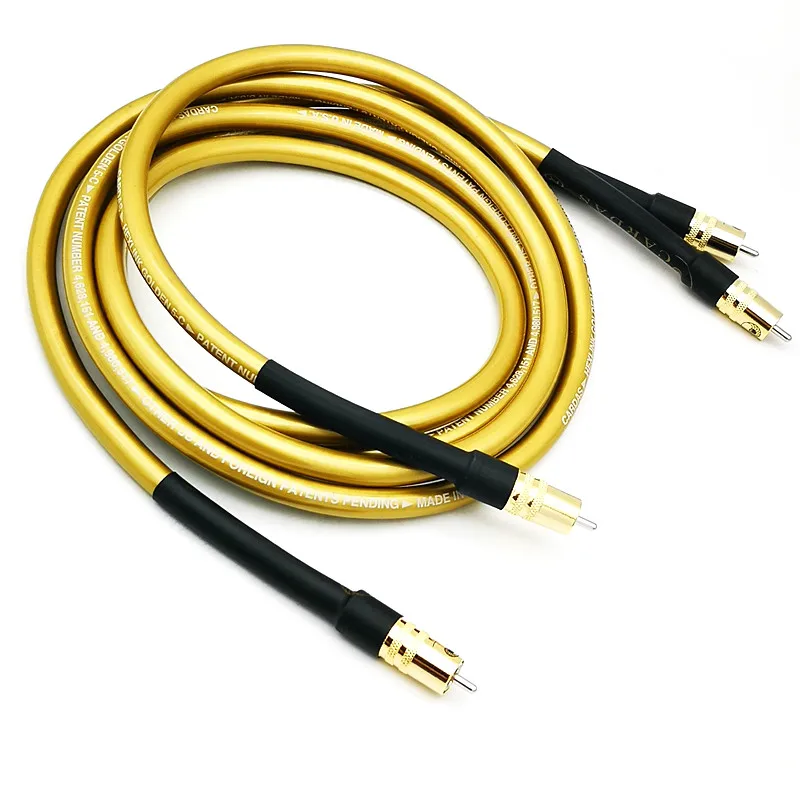 CARDAS 5-C GOLDEN HiFi RCA Audio Cabe OFC pure copper Gold Plated 2RCA to2 RCA Audio Cable Line Wire