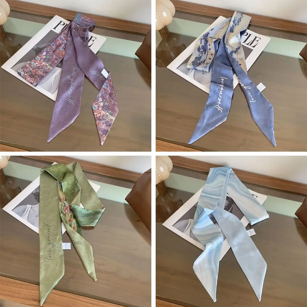 

Fashion Korean Long Silk Scarf Large Size Versatile Long Ribbon Belt Tie Y2k Summer Hair Band For Women