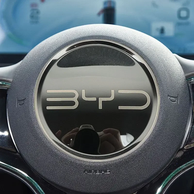 BYD Atto3 Yuan Plus Seal Dolphin Seagull Car Steering Wheel Sticker Stainless Steel Steering Wheel Modified Protective Cover