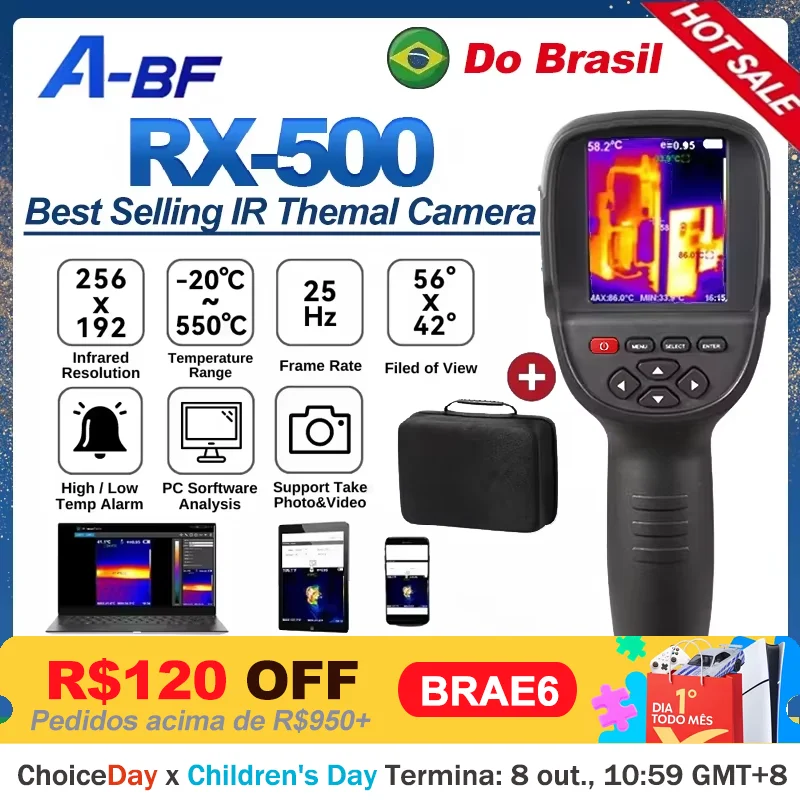 A-BF RX-500 256*192 PCB Circuit Floor Heating Detection PC Software Analysis Handheld Thermometer