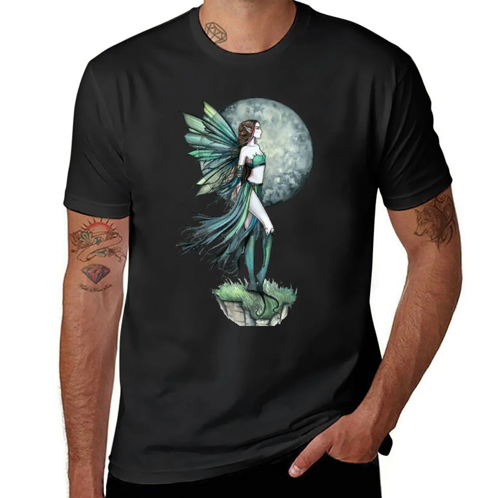 

Fearless Fairy by Molly Harrison T-Shirt tops vintage fruit of the loom mens t shirts